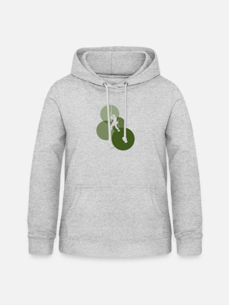 Kletterer Bergsteiger Felsklettern - Frauen Hoodie - Hellgrau meliert