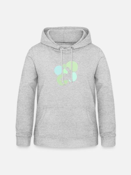 Häkeln Stricken Faden - Frauen Hoodie - Hellgrau meliert