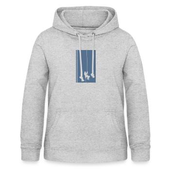 Rope climbing, mountaineering, alpinist - Women's Hoodie - light heather grey - Front - AI Model Female 172 light (172cm)