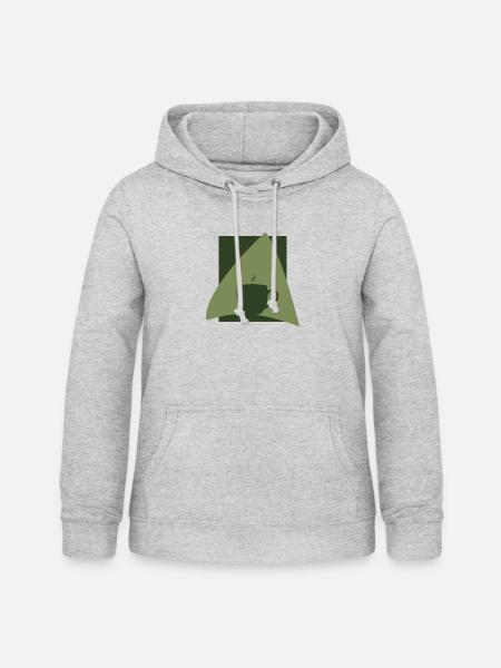 Kaffeebohne Cappuccino Kaffee - Frauen Hoodie - Hellgrau meliert
