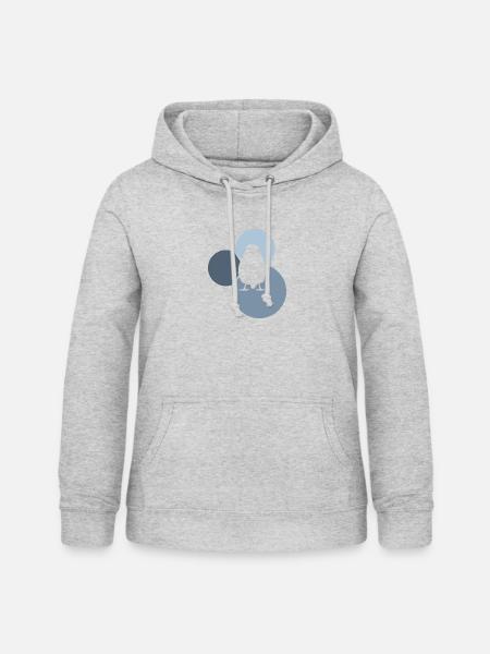 Vogel Fliegen Vogel Abbildung - Frauen Hoodie - Hellgrau meliert