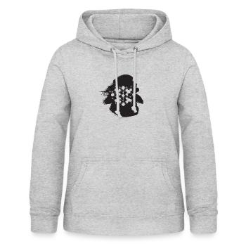 Cryptowährung Kryptowährung Blockchain - Frauen Hoodie - Hellgrau meliert - Vorne - AI Model Female 172 light (172cm)