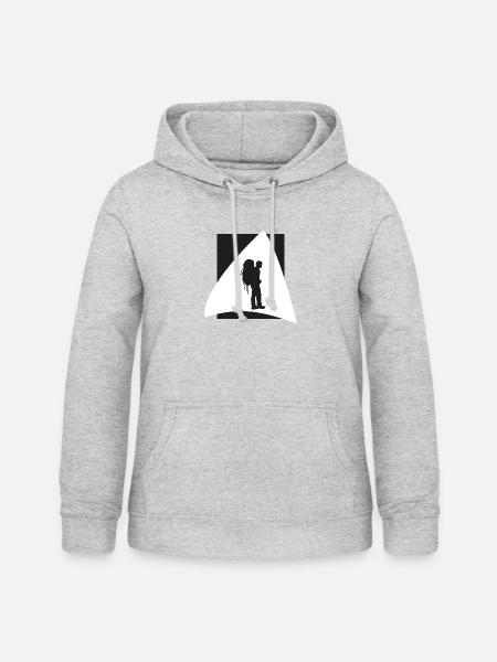 Rucksack Pilger Backpacker - Frauen Hoodie - Hellgrau meliert