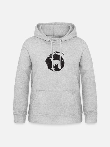 Rind Bauer Rind - Frauen Hoodie - Hellgrau meliert