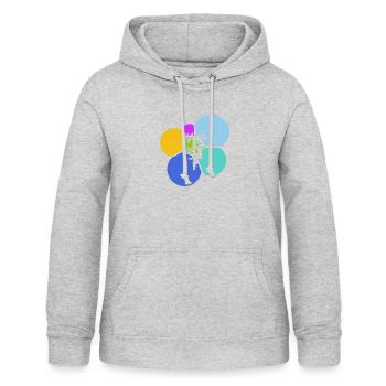 Kletterer Klettern - Frauen Hoodie - Hellgrau meliert - Vorne - AI Model Female 172 light (172cm)