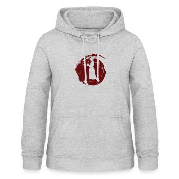 Buch Leseratte Bildung - Frauen Hoodie - Hellgrau meliert - Vorne - AI Model Female 172 light (172cm)