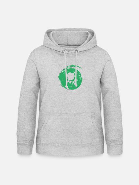 Floristik - Frauen Hoodie - Hellgrau meliert