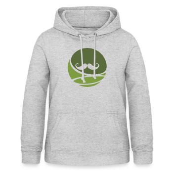Schnurrbart Sir Baertig - Frauen Hoodie - Hellgrau meliert - Vorne - AI Model Female 172 light (172cm)