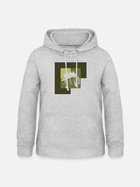 Rummel Festzelt Achterbahn - Frauen Hoodie - Hellgrau meliert