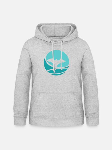 Wingsuit Gleiter - Frauen Hoodie - Hellgrau meliert