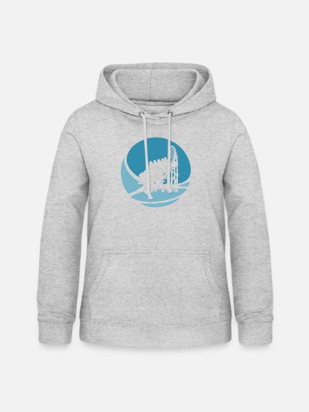 Riesenrad Achterbahn Festzelt - Frauen Hoodie - Hellgrau meliert