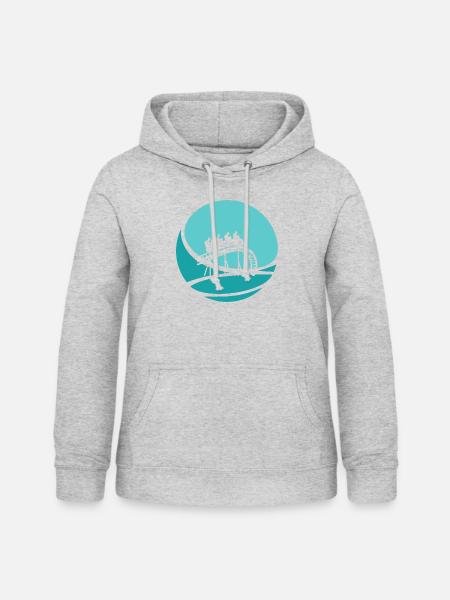 Riesenrad Maßkrug - Frauen Hoodie - Hellgrau meliert