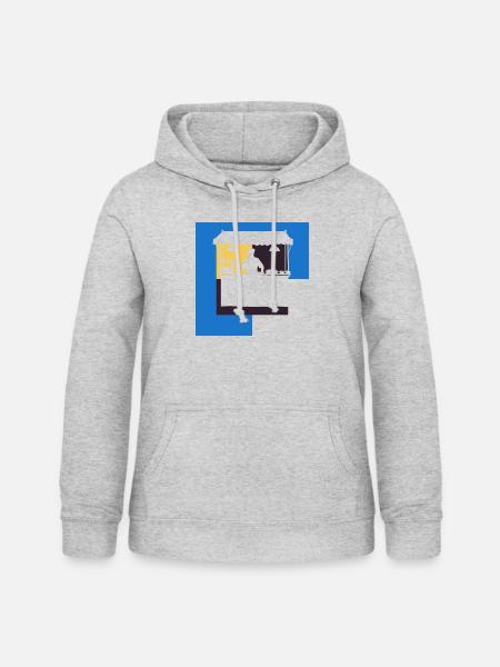 Fast Food Burger - Frauen Hoodie - Hellgrau meliert
