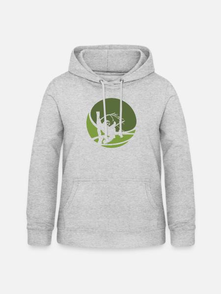 Faultier Müdigkeit Chill - Frauen Hoodie - Hellgrau meliert