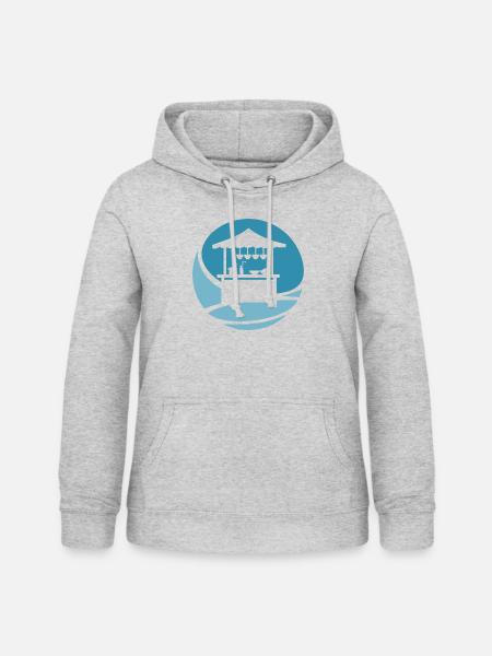 Burger - Frauen Hoodie - Hellgrau meliert