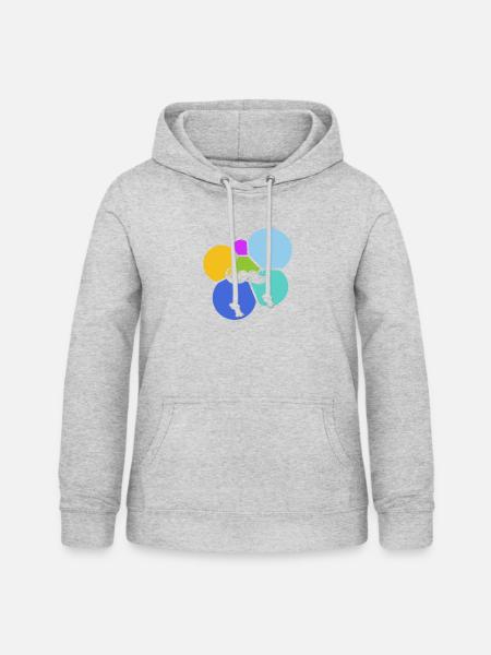 Gesichtsbehaarung Sir November - Frauen Hoodie - Hellgrau meliert