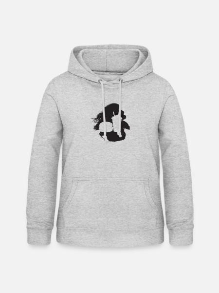 Burger Imbiss Mahlzeit - Frauen Hoodie - Hellgrau meliert