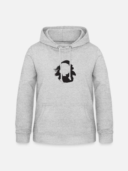 Groove Afro - Frauen Hoodie - Hellgrau meliert
