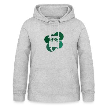 Fast Food Imbiss - Frauen Hoodie - Hellgrau meliert - Vorne - AI Model Female 172 light (172cm)