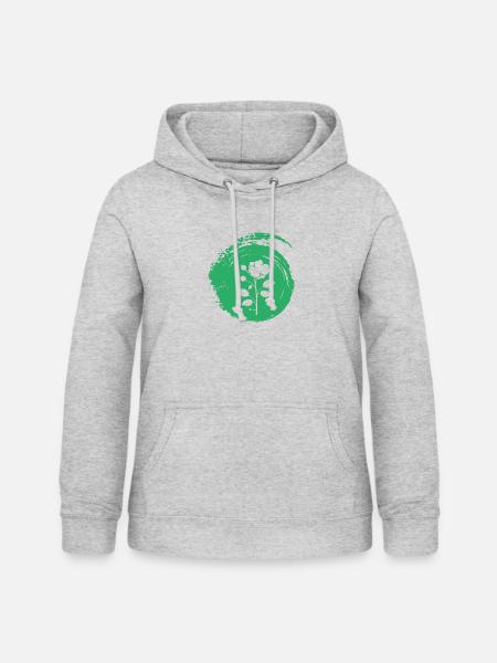 Floristik Botanisch Garten - Frauen Hoodie - Hellgrau meliert