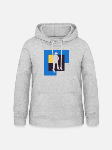 Western Reiter Sattel - Frauen Hoodie - Hellgrau meliert