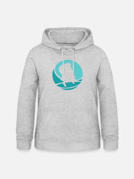 Schnurrbart Bart Gesichtsbehaarung - Frauen Hoodie - Hellgrau meliert
