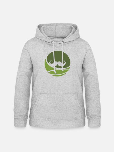 Gesichtsbehaarung Bart Sir - Frauen Hoodie - Hellgrau meliert
