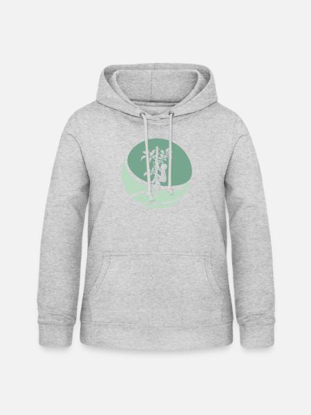 Ausruestung Kletterer - Frauen Hoodie - Hellgrau meliert