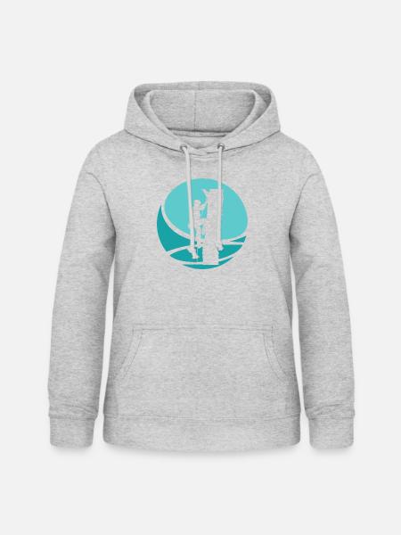 Klettern Baumklettern Aufstieg - Frauen Hoodie - Hellgrau meliert