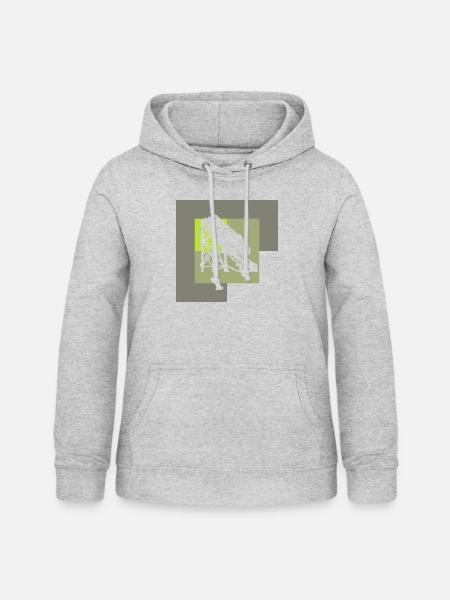 Riesenrad - Frauen Hoodie - Hellgrau meliert