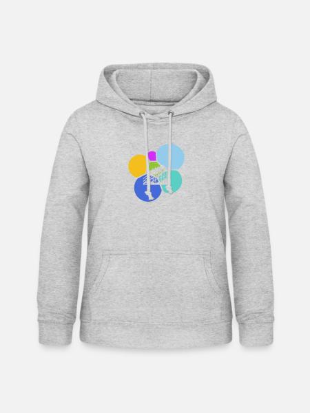 Riesenrad Rummel - Frauen Hoodie - Hellgrau meliert
