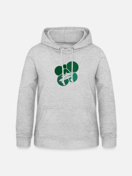 Wasserski Boot Wakeskate - Frauen Hoodie - Hellgrau meliert