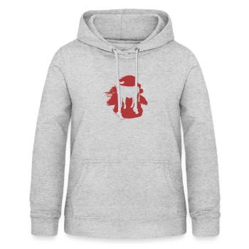Veganerin Pflanzlich Bio - Frauen Hoodie - Hellgrau meliert - Vorne - AI Model Female 172 light (172cm)