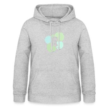 Gesichtsbehaarung Sir Schnurrbart - Frauen Hoodie - Hellgrau meliert - Vorne - AI Model Female 172 light (172cm)