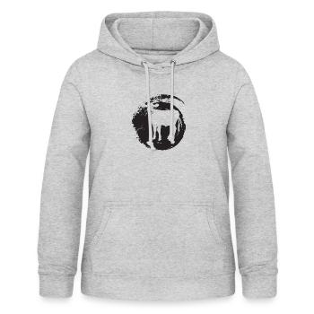 Vegan Fleisch Veganerin - Frauen Hoodie - Hellgrau meliert - Vorne - AI Model Female 172 light (172cm)