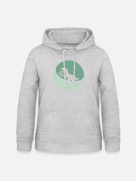 Dinosaurs - Frauen Hoodie - Hellgrau meliert