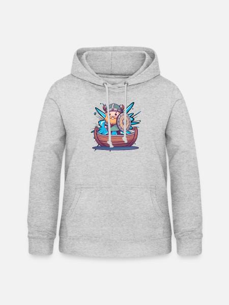 Wikinger Germanen - Frauen Hoodie - Hellgrau meliert