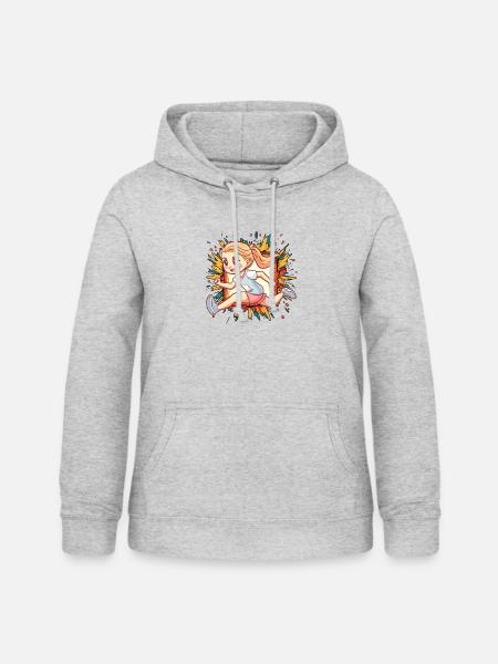 Laufen Sprint - Frauen Hoodie - Hellgrau meliert
