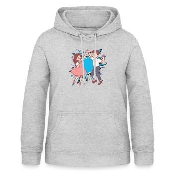 Tanzpaar Tanzlehrer - Frauen Hoodie - Hellgrau meliert - Vorne - AI Model Female 172 light (172cm)