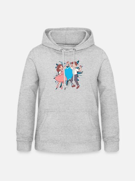 Tanzpaar Tanzlehrer - Frauen Hoodie - Hellgrau meliert