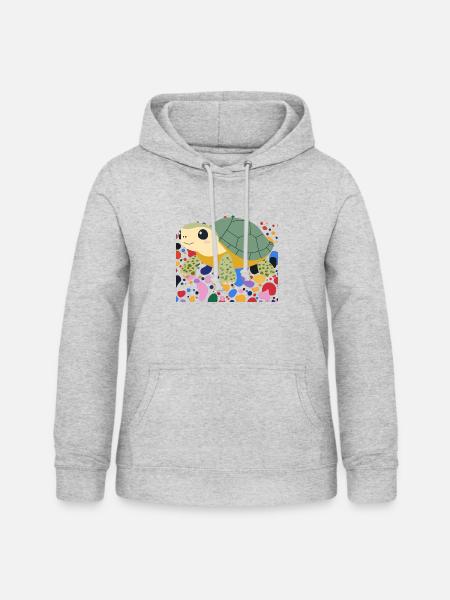 Turtle Reptil - Frauen Hoodie - Hellgrau meliert