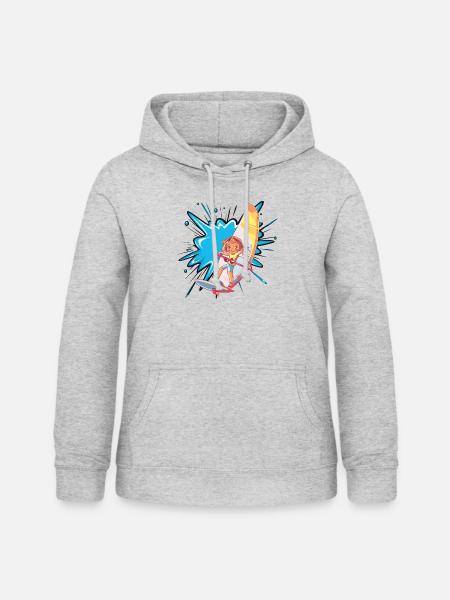 Windsurfen Windsurf - Frauen Hoodie - Hellgrau meliert