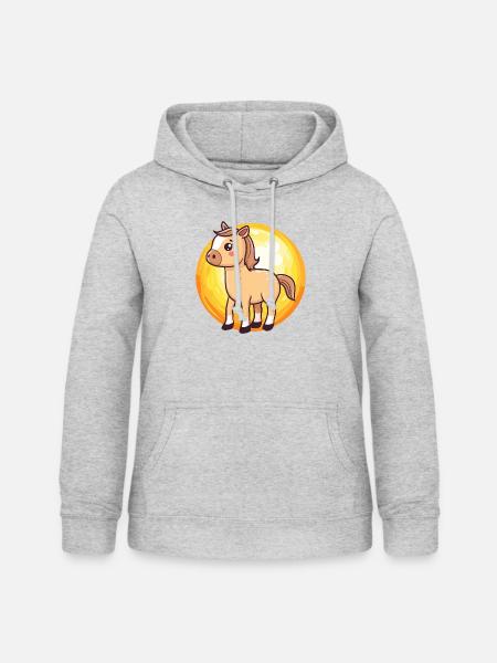 Pferde Galopp - Frauen Hoodie - Hellgrau meliert