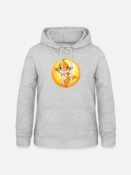 Fische Fischen Forellenteich - Frauen Hoodie - Hellgrau meliert