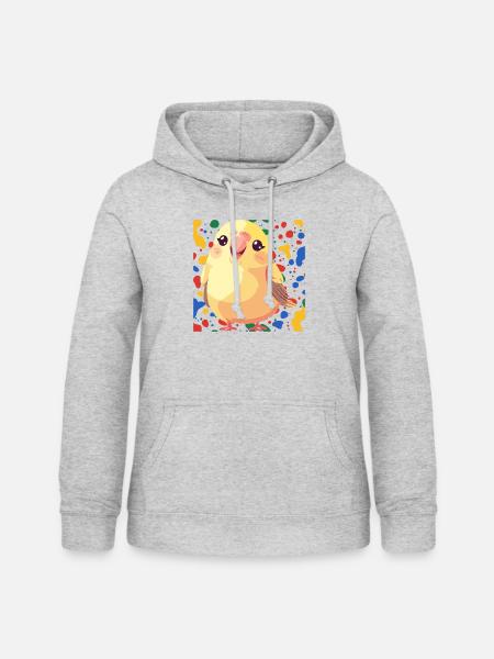 Wellensittich Spatz - Frauen Hoodie - Hellgrau meliert