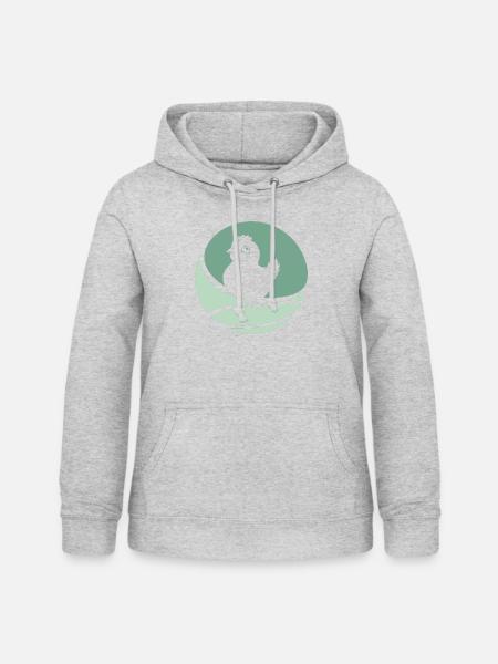 Hühnerstall Ei Geflügel - Frauen Hoodie - Hellgrau meliert