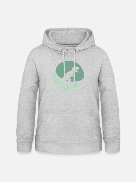 Dinosaurs Reptil - Frauen Hoodie - Hellgrau meliert