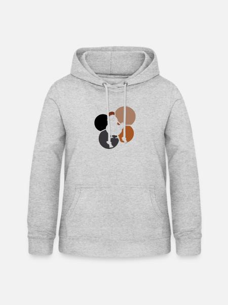 Huhn Kücken Hühnchen - Frauen Hoodie - Hellgrau meliert
