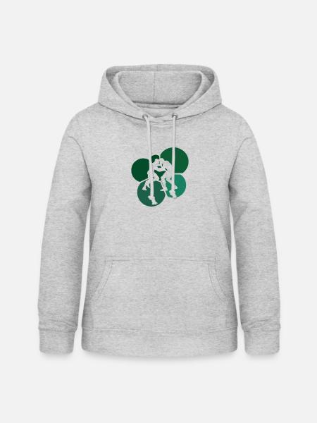 Kampfsport Wrestler - Frauen Hoodie - Hellgrau meliert