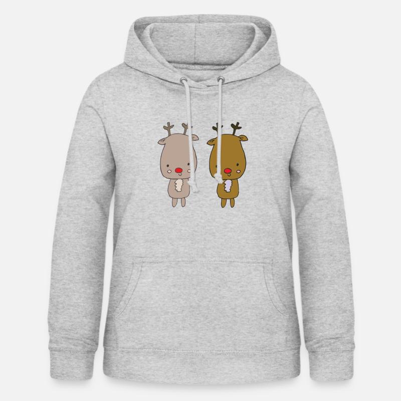 Amis de l’orignal - Sweat à capuche Femme - gris clair chiné